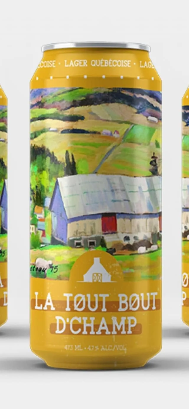 Canette La Tout Bout d’Champ, une lager québécoise